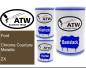 Preview: Ford, Chroma Courture Metallic, ZX: 500ml Lackdose + 500ml Klarlack + 250ml Härter - Set, von ATW Autoteile West.